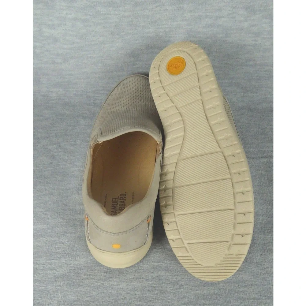 Samuel Hubbard Olema Slip-On Loafers Mens 8.5 W Gray Mushroom Nubuck Leather